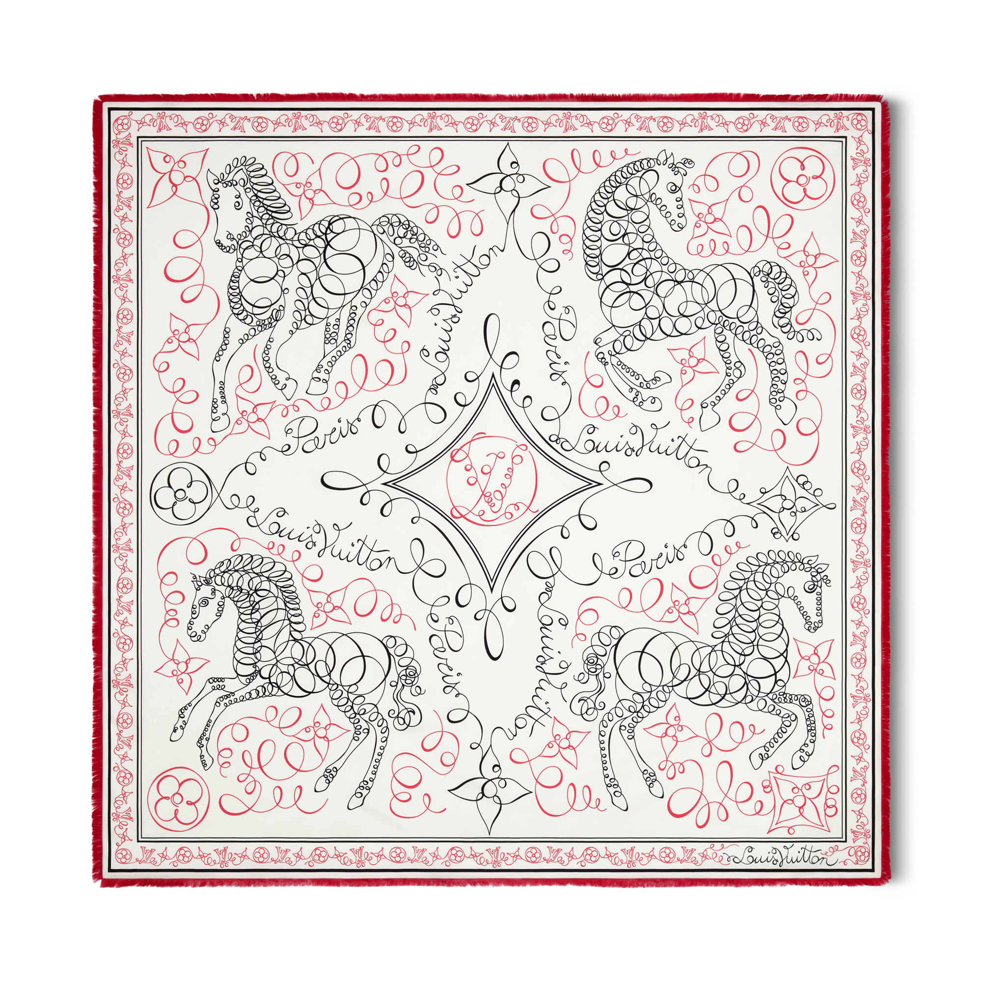 ウィメンズ シルクスカーフ&バンドー - ホワイト｜ルイ・ヴィトン 公式